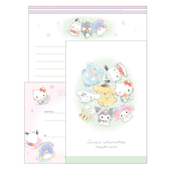 Sanrio : Hello Kitty & Friends Happy Flower Garden Letter Set!