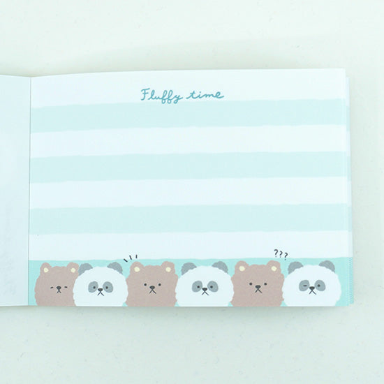 Crux : Fluffy Time Cute Animals Memo Pad - Panda & Bear