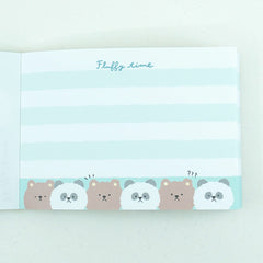 Crux : Fluffy Time Cute Animals Memo Pad - Panda & Bear