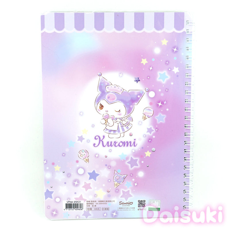 Sanrio - Kuromi Ice Cream Shop A5 Lined Notebook (soft cover)