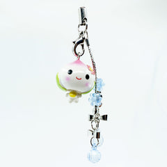 Kawaii Juju-chan Steamed Bun Phone Hanger / Zipper Mascot - Bobble Head!