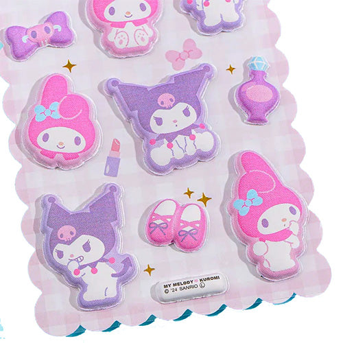 Sanrio : Kuromi & My Melody Mochimochi Marshmallow Stickers! SUPER PUFFY!