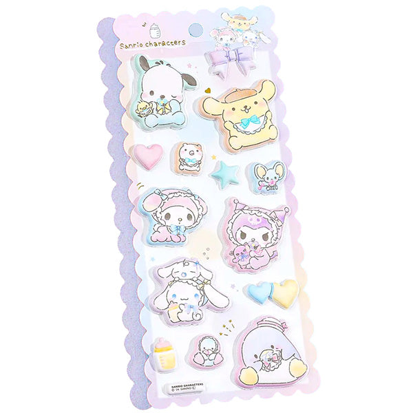 Sanrio : Baby Characters Mochimochi Marshmallow Stickers! SUPER PUFFY!