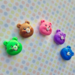 Care Bears Earrings - Mix & Match set of 5 - OR Matching Pair - Hand-sculpted