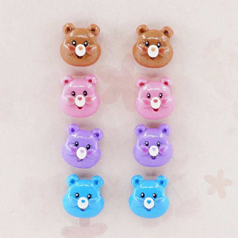 Care Bears Earrings - Mix & Match set of 5 - OR Matching Pair - Hand-sculpted