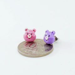 Care Bears Earrings - Mix & Match set of 5 - OR Matching Pair - Hand-sculpted