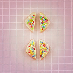 Fairy Bread - Hand-sculpted Party Food Stud Earrings - 1x Pair, CHOOSE style