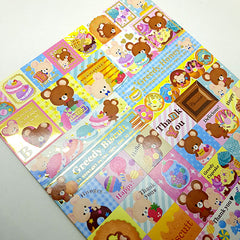 Greedy Bears sticker sheet with gold foil accents