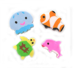 Sea Creatures set of 4 mini erasers! #2